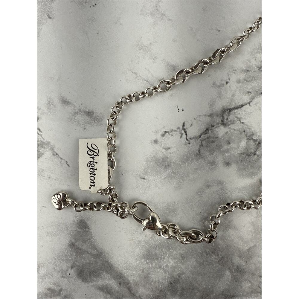 Brighton Neptune's Rings Long Fringe Tassel Necklace Silver Gold Black 36" Chain - Picture 3 of 6